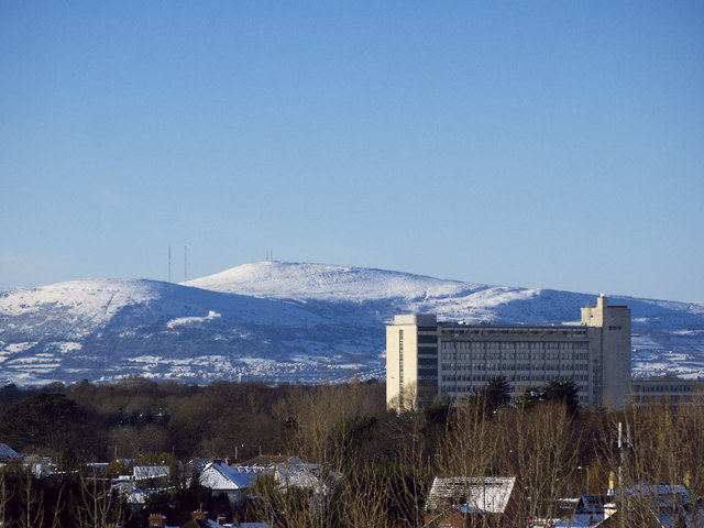 Dundonald House with the Castlereagh Hills in the background